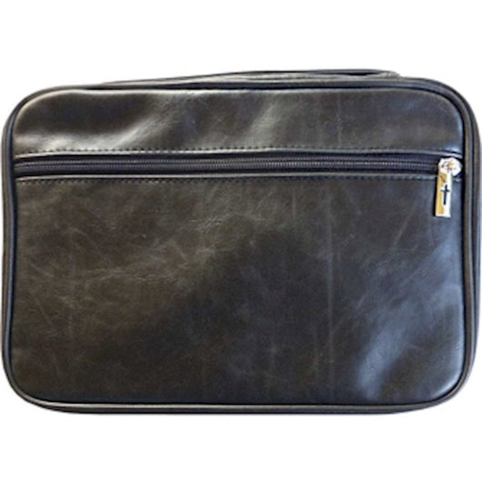 Bible Cover - Distressed Leather-Look, Black, Extra, Extra Large