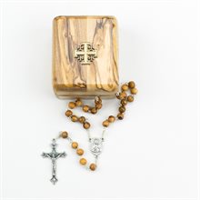 Rosary in Box Jerusalem Cross