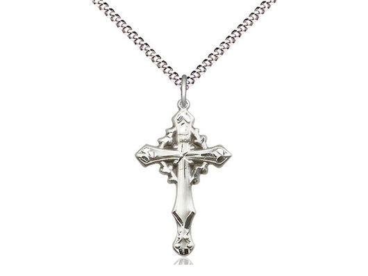 Cross Sterling Silver Medal with 18” Chain