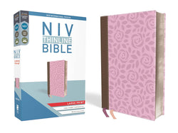 NIV Thinline Bible, Large Print, Pink, Leathersoft