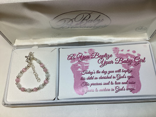 Baptism Bracelet for Baby Girl
