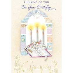 Greeting Card - Birthday Candles/Bible