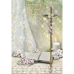 Greeting Card - Birthday Cross/Bible