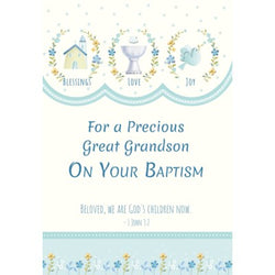 Greeting Card - Baptism Great Grandson