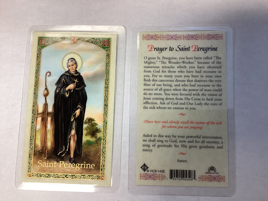 Saint Peregrine  Prayer Card