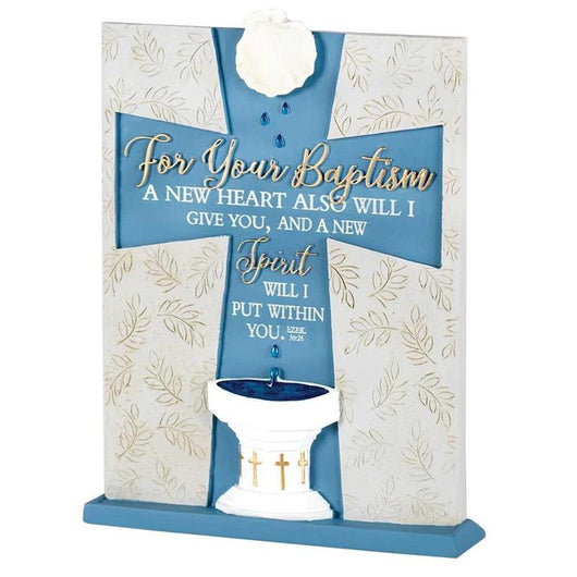 Baptism Plaque - For Your Baptism,  A New Heart also Will I Give You,…