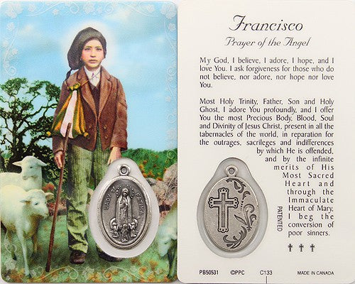 Saint Francisco Prayer Card and Medal