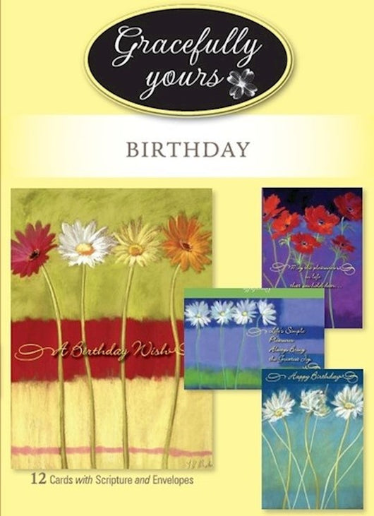 Blooming Wishes - 12 Cards with Scripture and Envelopes