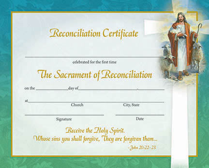 Reconciliation Certificate