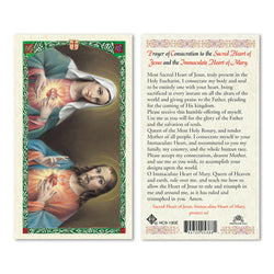 Consecration to Jesus and Mary Prayer Card