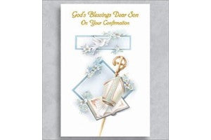 Greetings of Faith - Gods Blessings Dear Son On Your Confirmation - Greeting Card