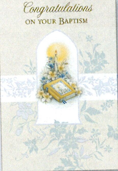 Greetings of Faith - Congratulations On Your Baptism - Suitable for Adult Baptism - Greeting Card
