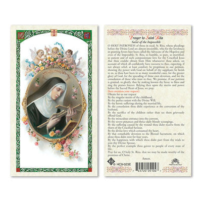 Prayer to Saint Rita - Prayer Card