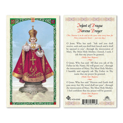 Infant of Prague Novena Prayer Card