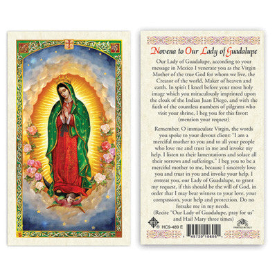 Our Lady of Guadalupe Novena Prayer Card