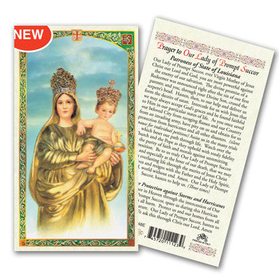 Our Lady of Prompt Succor Prayer Card