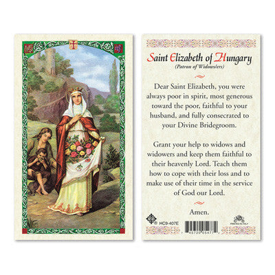 Saint Elizabeth of Hungary Prayer Card