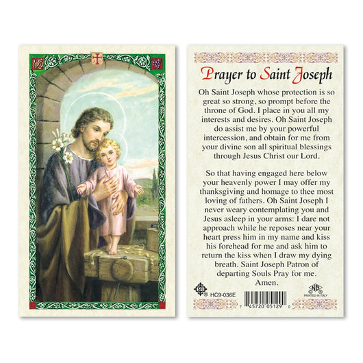 Prayer to St Joseph Prayer Card