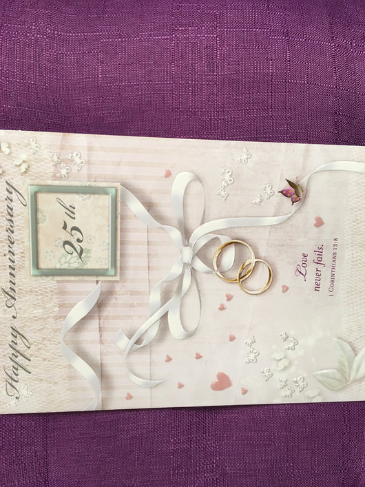 Happy 25th Anniversary card