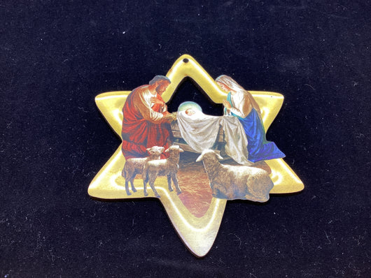 Christmas Nativity Star Ornament