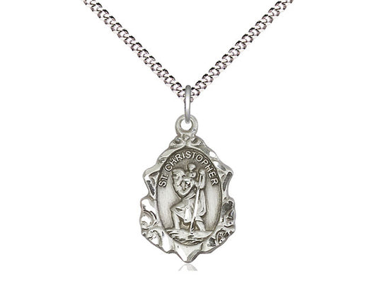 St Christopher Sterling Medal With 18