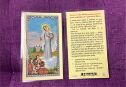 Our Lady of Medjugorje Prayer Card