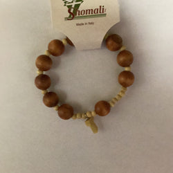 One Decade BLT Wood Rosary with Tau Cross