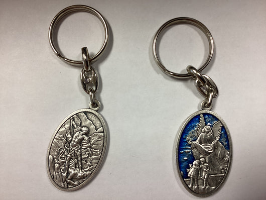 St. Michael/Guardian Angel Medal Keychain
