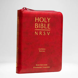 Holy Bible - NRSV,  Compact, Zippered, Burgundy