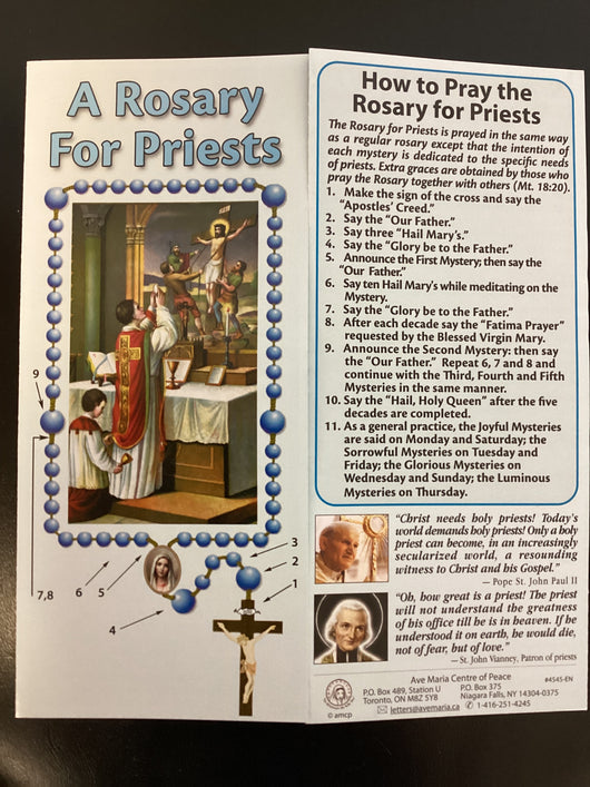A Rosary for Priests Pamphlet