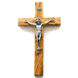 Shomali Crucifix Pewter Corpus 7.5 in.