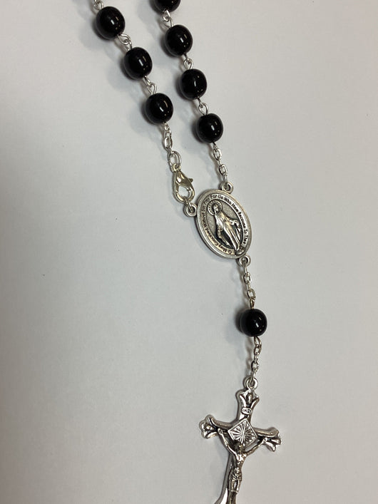 Auto Decade Rosary - Black