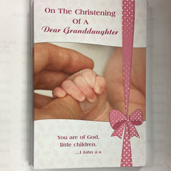 Greeting Card - On the Christening of a Dear Granddaughter