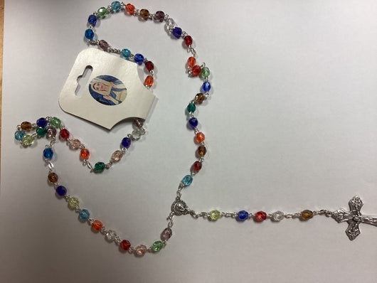 Shomali Multicolored Crystal Rosary