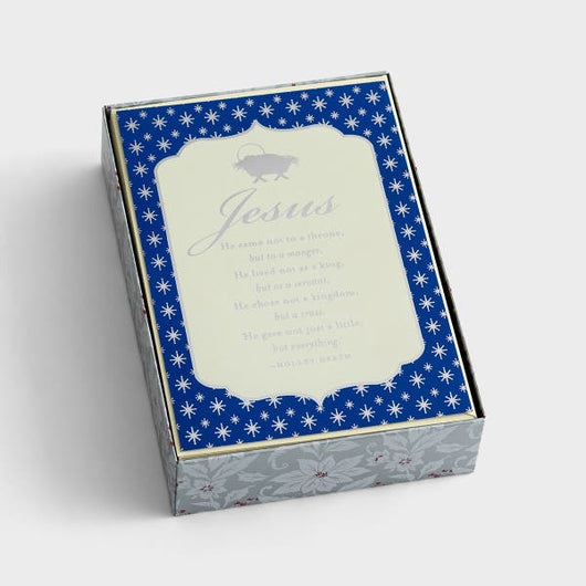 Jesus came not to a Throne Christmas Value Box of 18 Cards