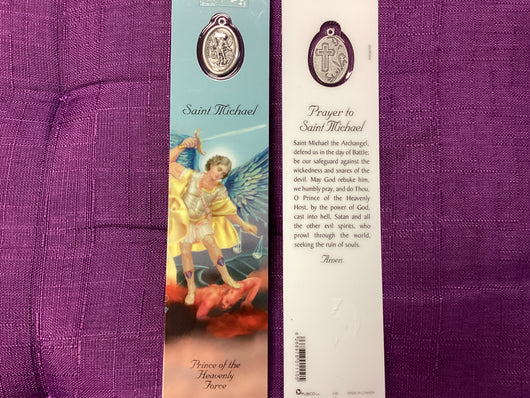 Saint Michael Bookmark with Medal