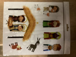 Jumbo Nativity Window Cling Set