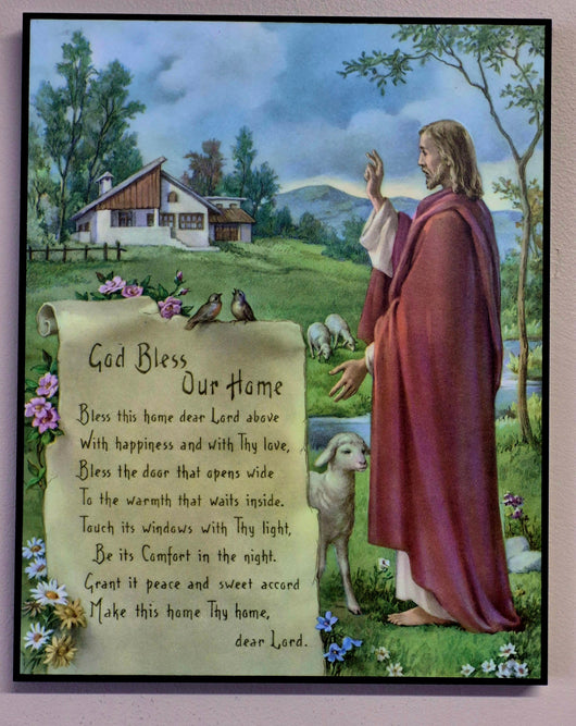 God Bless Our Home - Large Plaque