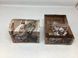 Nativity Set - 1” Five Piece, Metal with Nativity Scene Box
