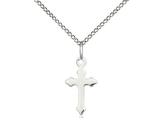 Bliss Sterling Silver Polished Cross on Chain