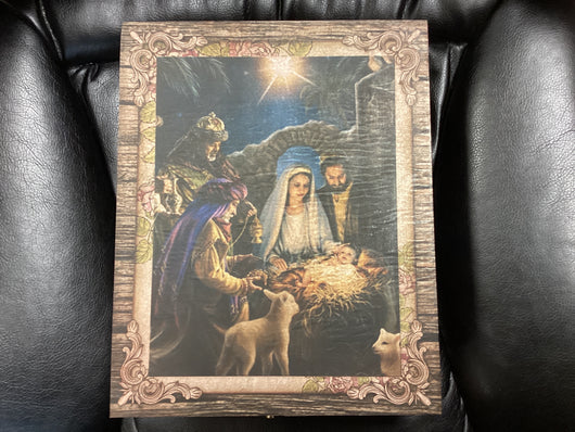 Nativity Scene - Wood Chest Box