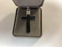 Polished Sterling Silver Pendant Plain Cross