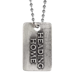 Silver Plated Dogtag - Heading Home, Thessalonians 4-16