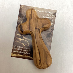 Shomali Comfort Cross, Olive Wood, 3.5 inch