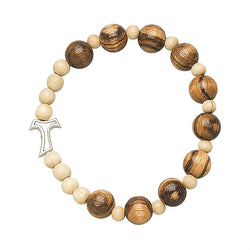 OCI Wooden Elastic with Tao Cross Bracelet