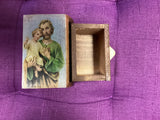 Wooden Box - St Joseph and Jesus
