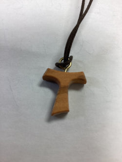 Tau Cross Olive Wood 3/4 in. Pendant