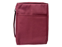 Bible Cover - Canvas, Burgundy, Small