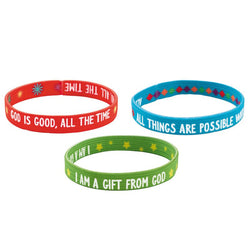 Faith Sayings Bracelets 3 assorted