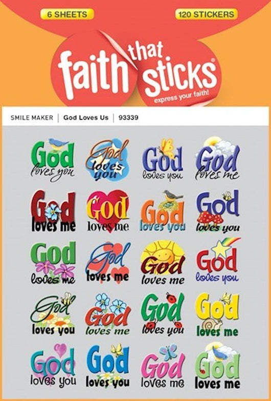 Sticker-God Loves Us